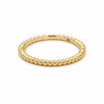 Load image into Gallery viewer, 14K Yellow Gold Beaded Stackable Ring