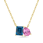 Load image into Gallery viewer, 14K Yellow Gold Topaz Necklace