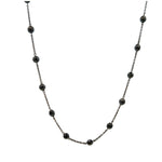 Load image into Gallery viewer, 18K White Gold Black Rhodium Black Diamond Briolette Necklace