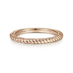Load image into Gallery viewer, 14K Yellow Gold Twisted Rope Stackable Ring