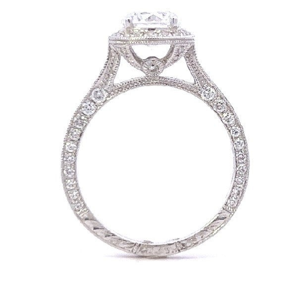 Diamond Vintage Halo Engagement Ring