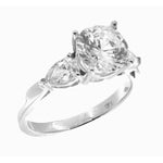 Load image into Gallery viewer, 18K White Gold 3-Stone Engagement Ring