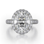 Load image into Gallery viewer, MICHAEL M Europa Halo Engagement Ring