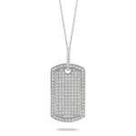Load image into Gallery viewer, White Gold Diamond Dog Tag