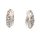 Load image into Gallery viewer, 18K White Gold Pave Diamond Earrings - FINAL SALE