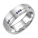 Load image into Gallery viewer, Men's Blue Sapphire Wedding Band