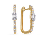 Load image into Gallery viewer, Small Hoop Diamond Earrings