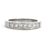 Load image into Gallery viewer, 18K White Gold 7 Stone Diamond Wedding or Anniversary Band