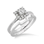 Load image into Gallery viewer, Diamond Halo Wedding Set - Proposal Ready