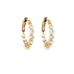 Load image into Gallery viewer, 14K Yellow Gold Inside/Out Diamond Hoop Earrings 1.55cttw