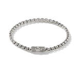 Load image into Gallery viewer, JOHN HARDY Men's Box Chain 4mm Sterling Silver Bracelet