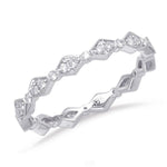 Load image into Gallery viewer, 18K White Gold Diamond Stackable or Wedding Band