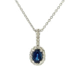 Load image into Gallery viewer, Saphhire and Diamond Pendant