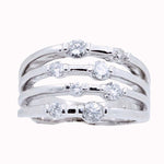 Load image into Gallery viewer, 18K White Gold Open Air Diamond Fashion Ring