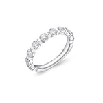 Load image into Gallery viewer, MEMOIRE 18K White Gold Precious Prong Diamond Wedding or Anniversary Band