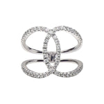 Load image into Gallery viewer, 18K White Gold Interlocking Diamond Ring