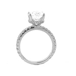 Load image into Gallery viewer, 18K White Gold Hidden Halo Engagement Ring