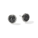Load image into Gallery viewer, JOHN HARDY Essentials Sterling Silver & Black Sapphire Pavé Stud Earrings