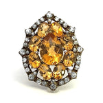 Load image into Gallery viewer, Citrine and White Topaz Fashion Ring- FINAL SALE