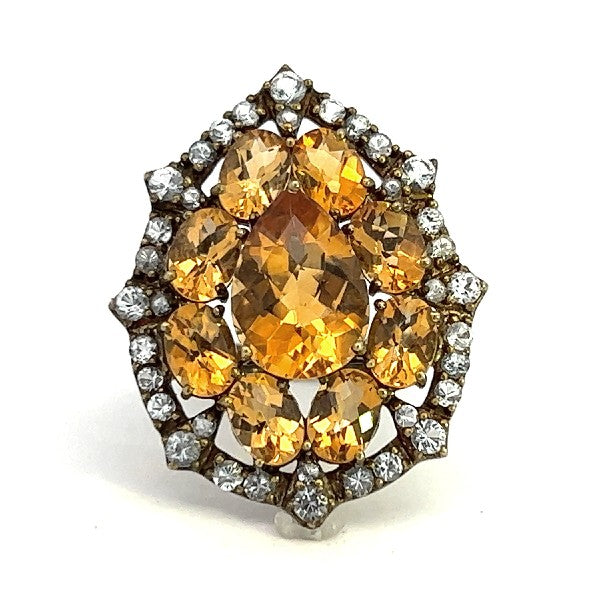 Citrine and White Topaz Fashion Ring- FINAL SALE