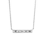 Load image into Gallery viewer, SETHI COUTURE 18K White Gold Silhouette 5 Stone White Diamond Necklace