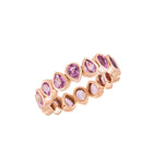 Load image into Gallery viewer, 18K Rose Gold Bezel Pink Sapphire Ring