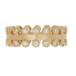 Load image into Gallery viewer, SETHI COUTURE 18K Yellow Gold Mist White Diamond Band