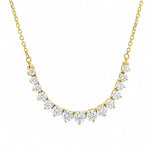Load image into Gallery viewer, 14K Yellow Gold Graduated Diamond Demi Necklace 3.00cttw