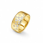 Load image into Gallery viewer, MEMOIRE 18K Yellow Gold Luna Scattered Diamond Gypsy Band