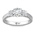 Load image into Gallery viewer, Platinum 3-Stone Engagement Ring