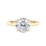 Load image into Gallery viewer, MICHAEL M 18K Yellow Gold Hidden Halo Solitaire Engagement Ring