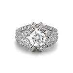 Load image into Gallery viewer, ESTATE 14K White Gold Wedding Set