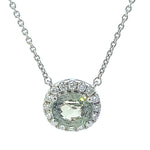 Load image into Gallery viewer, Alexandrite Diamond Halo Necklace