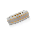 Load image into Gallery viewer, Men's Platinum and 18K Yellow Gold Two-Tone 7mm Wedding Band - Final Sale