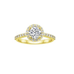 Load image into Gallery viewer, Diamond Halo Engagement Ring