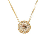 Load image into Gallery viewer, 14K Yellow Gold Diamond Bezel Pendant Necklace 1.50ct