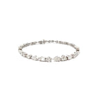 Load image into Gallery viewer, 18K White Gold Various Shaped Diamond Tennis Bracelet