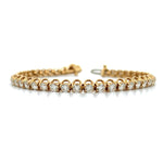 Load image into Gallery viewer, 14K Yellow Gold Diamond Tennis Bracelet 6.00cttw