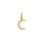 Load image into Gallery viewer, SETHI COUTURE 18K Yellow Gold Crescent Mini White Diamond Pendant