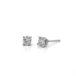 Load image into Gallery viewer, 14K White Gold Natural Diamond Stud Earrings 0.41cttw