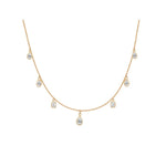 Load image into Gallery viewer, 14K Yellow Gold Mixed Shape Diamond Station Necklace