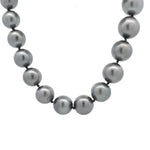 Load image into Gallery viewer, 14K White Gold Tahitian Pearl Necklace with Diamond Clasp