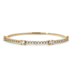 Load image into Gallery viewer, 14K Yellow Gold Flexible Diamond Bangle Bracelet 2.00cttw