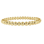 Load image into Gallery viewer, Stretchable 18K Yellow Gold Beaded Bracelet