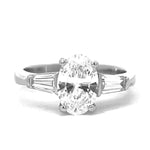 Load image into Gallery viewer, Platinum Oval 3-Stone Engagement Ring