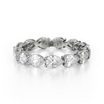 Load image into Gallery viewer, MICHAEL M 18K Crown Eternity Pear Cut Wedding Band