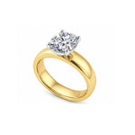 Load image into Gallery viewer, 14K White & Yelloow Solitaire Engagement Ring