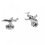 Load image into Gallery viewer, Silver Jet Cufflinks
