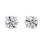 Load image into Gallery viewer, 14K White Gold Natural Diamond Stud Earrings Screw Backs - 1.22ctw