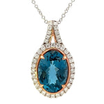 Load image into Gallery viewer, London Blue Topaz and Diamond Pendant
